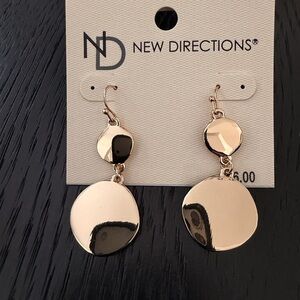 New Directions Shiny Gold Drop Earrings